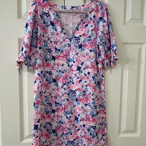 Lilly Pulitzer Floral V-Neck Midi Dress